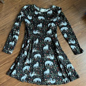 Sloth Sweater Skater Black Dress with Pockets - L. A Soul - Size Small